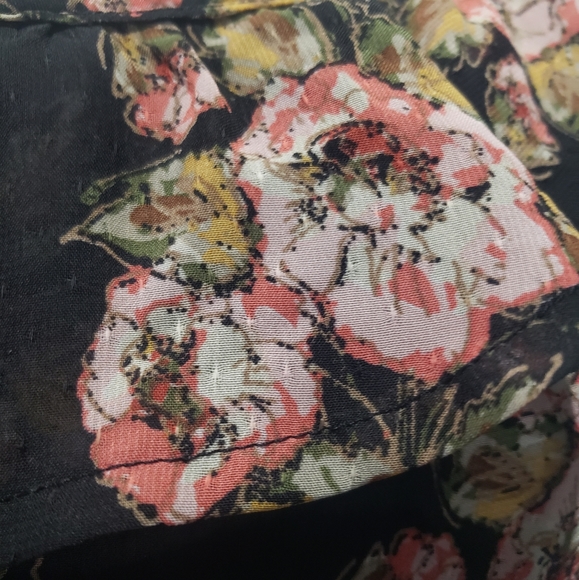 Vintage style floral dress from American Rag. Size M. Flattering black - Picture 4 of 8